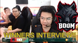 WINNERS INTERVIEW! Boom Rivalry vs Talon Esports - FBZ- DPC SEA 2022 Summer Tour 3: Division I