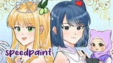 [SPEEDPAINT] Karin and Dita - Childhood Anime x OC Art