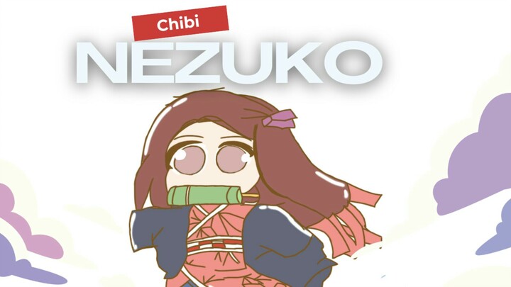 Chibi Nezuko | Menggambar Nezuko Demon Slayer (>.<)