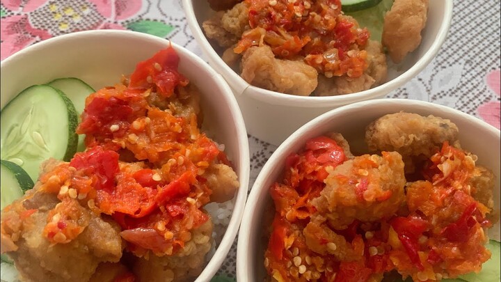 Resep Ayam Pop Corn Sambal Geprek