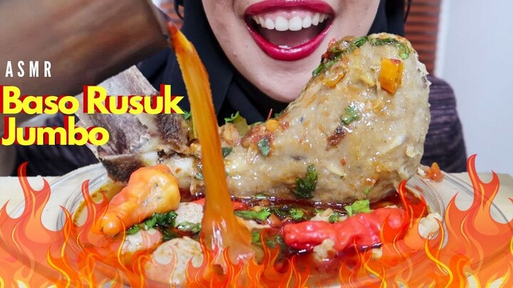 ASMR BASO RUSUK JUMBO MANDI CABE 🌶️ PEDES GILA 🌶️ ASMR Indonesia | Moi Eat ASMR