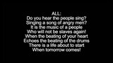 Do You Hear the People Sing? (+ reprise) Lyrics