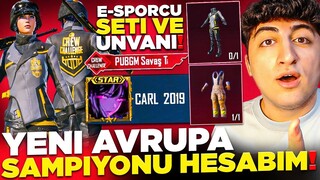 YENİ AVRUPA ŞAMPİYONU HESABIM! ÖZEL E-SPORCU SETİ VE ÜNVANI! (TÜM NADİRLER FULL 😲) PUBG Mobile