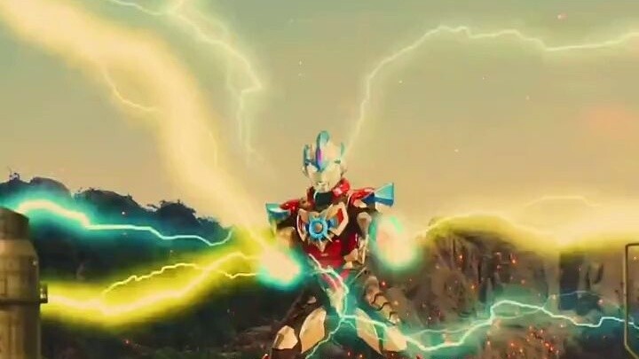 Lightning and thunder, repelling the darkness - Ultraman Orb's Brilliant Form