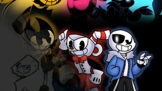 bendy & sans & cuphead