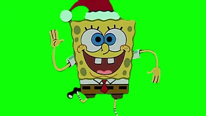 SpongeBob Squarepants - Christmas Dance (Green Screen)