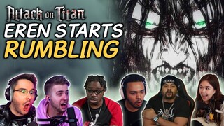 Eren STARTS the RUMBLING Attack On Titan Season 4 Episode 21 Reaction Compilation