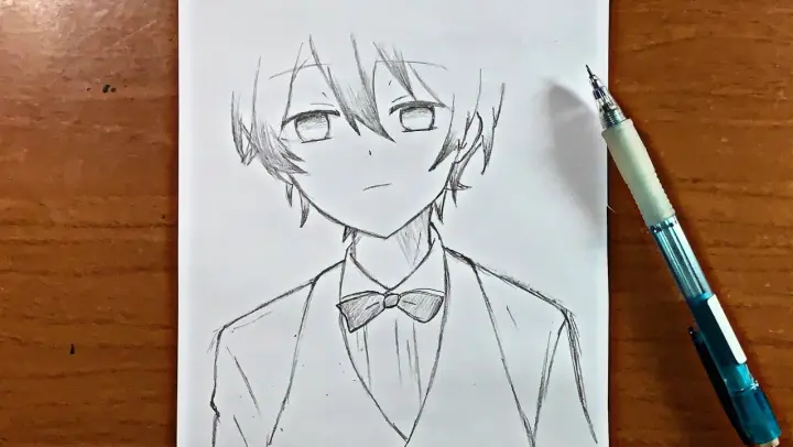 Easy anime drawings | how to draw anime boy step-by-step