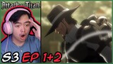 KENNY THE RIPPER! Attack  on Titan Season 3 episode 1 and 2 reaction