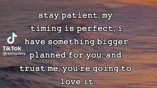 God has a perfect timing for everything! ✨