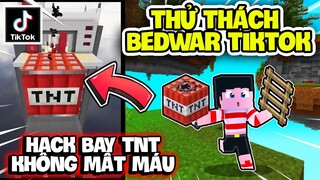 KHANGG THỬ THÁCH TNT JUMP VÀ BUG KHÔNG MẤT MÁU THEO TIKTOK *MINECRAFT BEDWARS TIKTOK