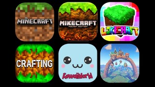 Minecraft VS Crafting And Building VS Mikecraft VS Lokicraft VS KawaiiWorld VS CraftPixelart Forrest