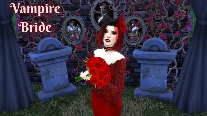 Vamp bride in red😍 | The Sims 4 Vampire Creation🥰