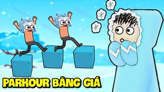 MEOWPEO LẠNH CÓNG TRONG MAP PARKOUR TẤT CẢ LÀM BẰNG BĂNG GIÁ TRONG MINI WORLD