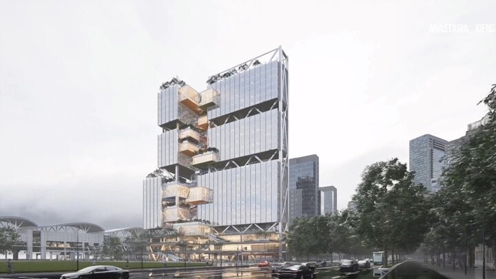 [Anime] High-Rise Office Building Design | D5 & Lumion