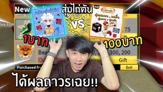 สุ่มไก่ตัน 1บาท VS 100บาท แต่ดันได้ผลถาวรชะงั้น Blox Fruits