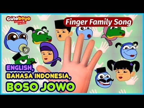 Finger Family Song | English, Bahasa Indonesia, Boso Jowo | Culoboyo Nursery Rhymes Kids Songs