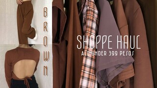 4.4 SALE Shopee Try On Haul (BROWN EDITION) all under 399 pesos