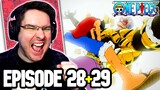 LUFFY VS DON KRIEG! | One Piece Episode 28 & 29 REACTION | Anime Reaction