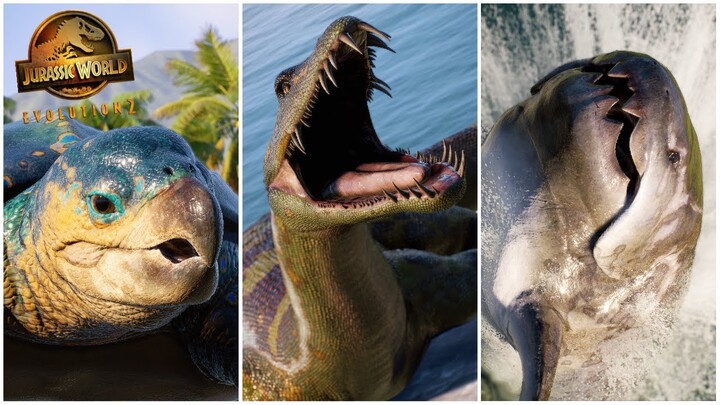 Prehistoric Marine Species Pack ðŸ¦– ALL ANIMALS - Jurassic World Evolution 2 [4K]