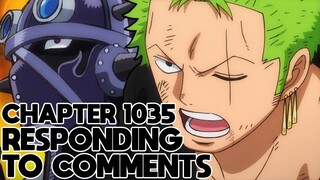 RESPONDING TO COMMENTS | One Piece Chapter 1035