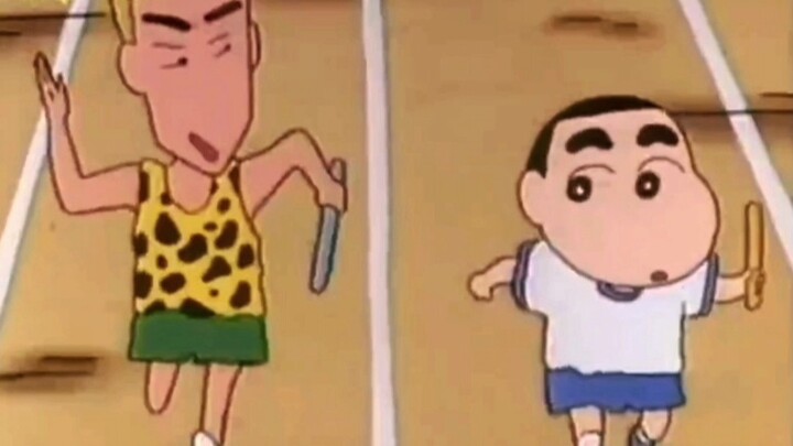 Crayon Shin-chan: Chạy tiếp sức điền kinh, Shin-chan chân ngắn VS Scud Hippo