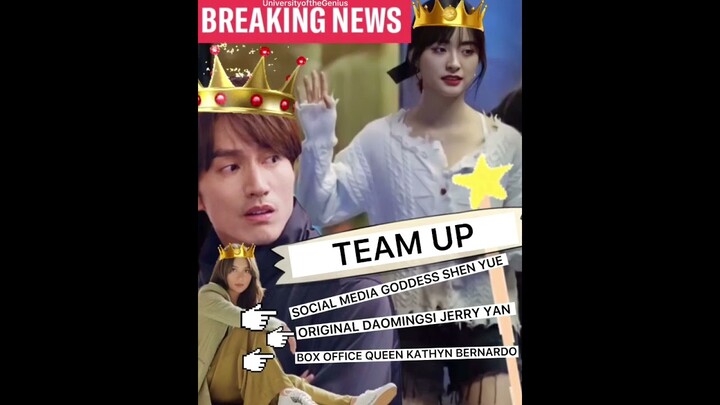 STAR COUPLE SHEN YUE JERRY YAN  TEAM UP W BOX OFFICE QUEEN KATHRYN BERNARDO 👑👑👑 040221