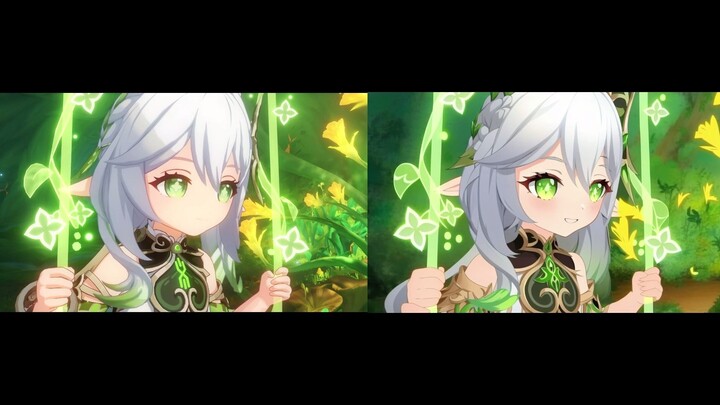 [AI animation / Genshin Impact] So sánh PV trình diễn nhân vật Nashida