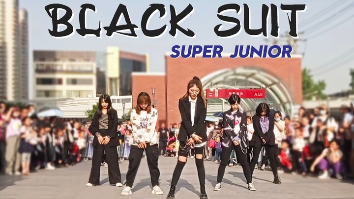 [SUPER JUNIOR] Buổi trình diễn đường khiêu vũ ngẫu nhiên trong bộ đồ đen ở Tây An, Jue Juezi~