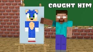 Monster School : Naughty Sonic - Funny Minecraft Animation