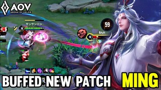 AOV : MING GAMEPLAY | BUFFED NEW PATCH - ARENA OF VALOR LIÊNQUÂNMOBILE ROV COT