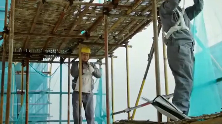 The young man was working at the construction site, but the master stopped him and asked him to go d