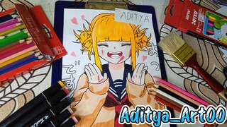 speed drawing ( coloring gambar toga himiko dari anime Boku no hero ) #2