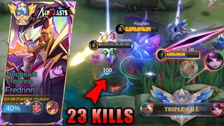 NEW ONE SHOT BUILD!! Top Global Fredrinn Best Build and Amblem 2024 | Mobile Legends