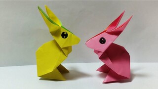 THỦ CÔNG BẰNG GIẤY CHO BÉ | Cách gấp con Thỏ dễ nhất | Easy Origami Rabbit