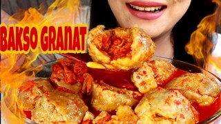 BAKSO GRANAT PEDAS CABE RAWITNYA MELEDAK DI MULUT🔥| ASMR MUKBANG INDONESIA | EATING SOUNDS