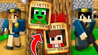 Baby JJ and Baby Mikey are WANTED in Minecraft ! Maizen JAILBREAK (Maizen Mizen Mazien)