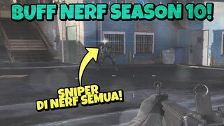 BUFF NERF SEASON 10! ALL SNIPER NERF!! CODM INDONESIA