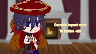 Genshin impact react to lumine //genshin/very short//ships