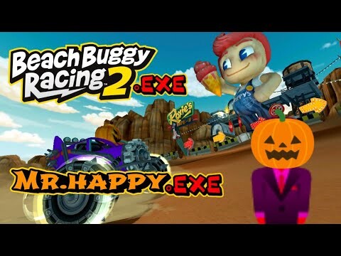 Mr.happy EXE with Warhawk (beach buggy racing 2) funny game clips montage