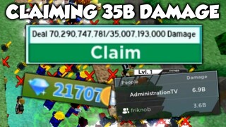 CLAIMING 35B DAMAGE IN GEMS FOR COMING UPDATE! | ROBLOX ALL STAR TOWER DEFENSE