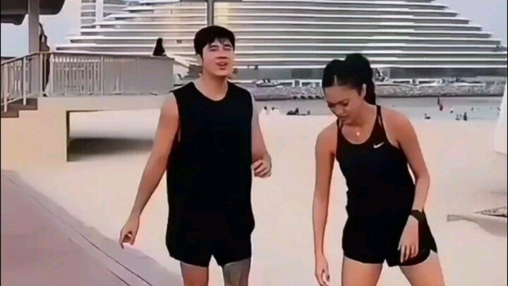 kimmy and Paulo early jog in dubai