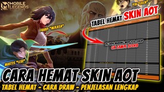 CARA HEMAT DRAW SKIN AOT - EVENT TERBARU MLBB x ATTACK ON TITAN - MOBILE LEGENDS