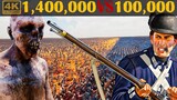 1,400,000 zombies VS 100,000 army of Musketeers - Epic Battle - UEBS2 [4k]