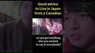 Good advice to live in Japan from a Canadian