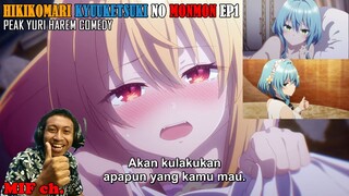 [ID Blind Reaction] Hikikomari Kyuuketsuki no Monmon EP1 - PEAK YURI HAREM COMEDY, Saingan WataOshi