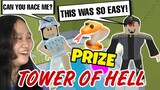CAN YOU WIN TOWER OF HELL AND GET THE PRIZE?? RACING FANS IN TOH *Roblox Tagalog*