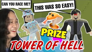 CAN YOU WIN TOWER OF HELL AND GET THE PRIZE?? RACING FANS IN TOH *Roblox Tagalog*