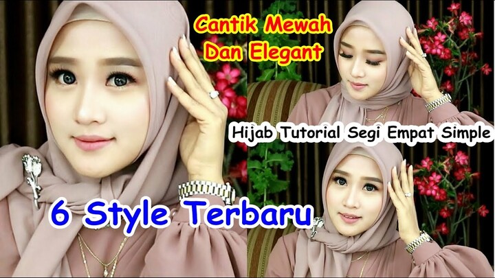 TUTORIAL CARA SEDERHANA MENGGUNAKAN HIJAB SEGI EMPAT UNTUK KONDANGAN,WISUDA ATAU FORMAL || HARI RAYA