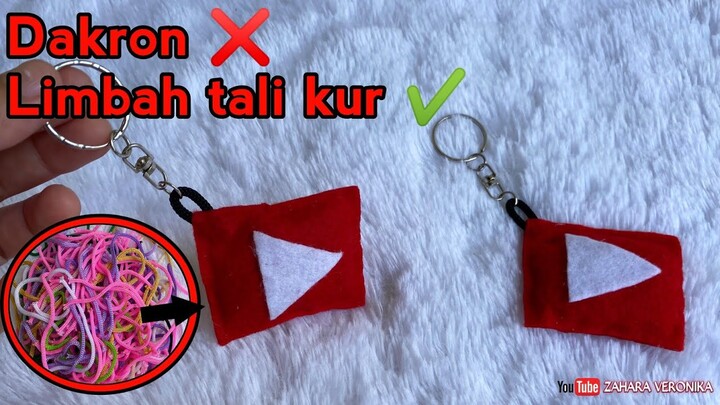 DIY Gantungan kunci logo YouTube